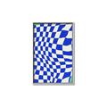 Picture of Blue Checkered Symphony _GroupedProduct_Rectangle_Portrait_Canvas_Framed_