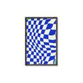 Picture of Blue Checkered Symphony _GroupedProduct_Rectangle_Portrait_Canvas_Framed_