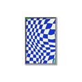 Picture of Blue Checkered Symphony _GroupedProduct_Rectangle_Portrait_Canvas_Framed_