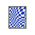 Picture of Blue Checkered Symphony _GroupedProduct_Rectangle_Portrait_Canvas_Framed_