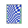 Picture of Blue Checkered Symphony _GroupedProduct_Rectangle_Portrait_Canvas_Framed_