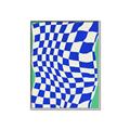 Picture of Blue Checkered Symphony _GroupedProduct_Rectangle_Portrait_Canvas_Framed_