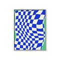 Picture of Blue Checkered Symphony _GroupedProduct_Rectangle_Portrait_Canvas_Framed_
