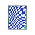 Picture of Blue Checkered Symphony _GroupedProduct_Rectangle_Portrait_Canvas_Framed_