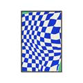 Picture of Blue Checkered Symphony _GroupedProduct_Rectangle_Portrait_Canvas_Framed_