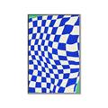 Picture of Blue Checkered Symphony _GroupedProduct_Rectangle_Portrait_Canvas_Framed_