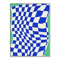 Picture of Blue Checkered Symphony _GroupedProduct_Rectangle_Portrait_Canvas_Framed_