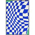 Picture of Blue Checkered Symphony _GroupedProduct_Rectangle_Portrait_Canvas_Framed_
