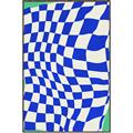 Picture of Blue Checkered Symphony _GroupedProduct_Rectangle_Portrait_Canvas_Framed_