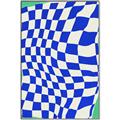 Picture of Blue Checkered Symphony _GroupedProduct_Rectangle_Portrait_Canvas_Framed_