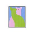 Picture of Optical Cat Duo _GroupedProduct_Rectangle_Portrait_Canvas_Framed_