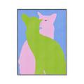 Picture of Optical Cat Duo _GroupedProduct_Rectangle_Portrait_Canvas_Framed_