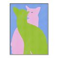 Picture of Optical Cat Duo _GroupedProduct_Rectangle_Portrait_Canvas_Framed_