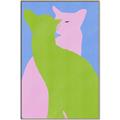 Picture of Optical Cat Duo _GroupedProduct_Rectangle_Portrait_Canvas_Framed_