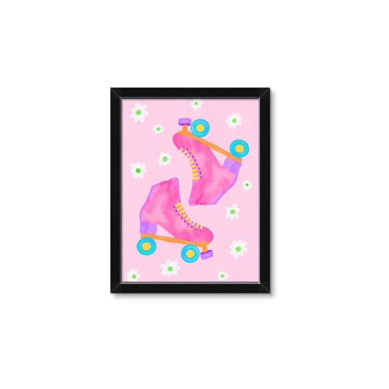 Picture of Pink Roller Skates _GroupedProduct_Rectangle_Portrait_Framed_Matted_