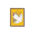 Picture of Bird in Floral Yellow Abstraction _GroupedProduct_Rectangle_Portrait_Framed_Matted_