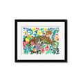 Picture of Vibrant Fusion Jaguar _GroupedProduct_Rectangle_Landscape_Framed_Matted_