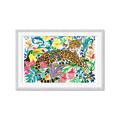 Picture of Vibrant Fusion Jaguar _GroupedProduct_Rectangle_Landscape_Framed_Matted_