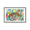 Picture of Vibrant Fusion Jaguar _GroupedProduct_Rectangle_Landscape_Framed_Matted_