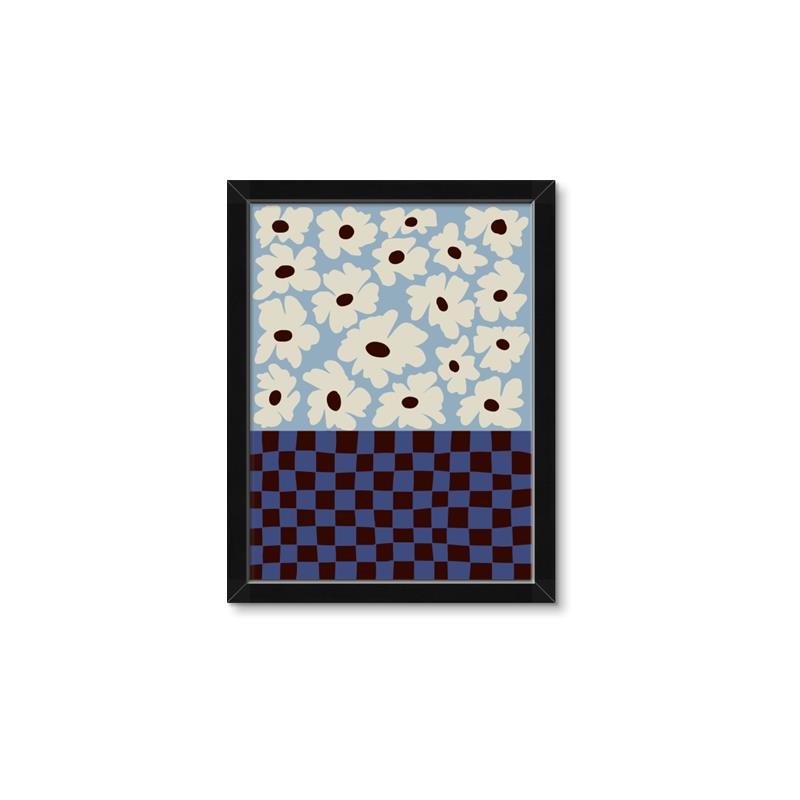 Picture of Blue Patterned Floral Perfection  _GroupedProduct_Rectangle_Portrait_Framed_Matted_