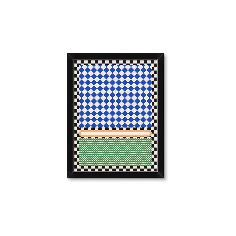 Picture of Psychedelic Checkered Aura _GroupedProduct_Rectangle_Portrait_Framed_Matted_