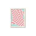 Picture of Pink Checkered Symphony _GroupedProduct_Rectangle_Portrait_Framed_Matted_