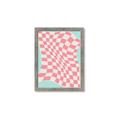 Picture of Pink Checkered Symphony _GroupedProduct_Rectangle_Portrait_Framed_Matted_