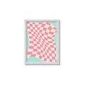 Picture of Pink Checkered Symphony _GroupedProduct_Rectangle_Portrait_Framed_Matted_