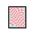 Picture of Pink Checkered Symphony _GroupedProduct_Rectangle_Portrait_Framed_Matted_