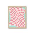 Picture of Pink Checkered Symphony _GroupedProduct_Rectangle_Portrait_Framed_Matted_
