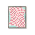 Picture of Pink Checkered Symphony _GroupedProduct_Rectangle_Portrait_Framed_Matted_