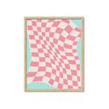 Picture of Pink Checkered Symphony _GroupedProduct_Rectangle_Portrait_Framed_Matted_