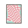 Picture of Pink Checkered Symphony _GroupedProduct_Rectangle_Portrait_Framed_Matted_