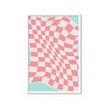 Picture of Pink Checkered Symphony _GroupedProduct_Rectangle_Portrait_Framed_Matted_