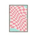 Picture of Pink Checkered Symphony _GroupedProduct_Rectangle_Portrait_Framed_Matted_