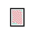 Picture of Pink Checkered Symphony _GroupedProduct_Rectangle_Portrait_Framed_Matted_