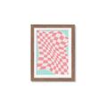 Picture of Pink Checkered Symphony _GroupedProduct_Rectangle_Portrait_Framed_Matted_