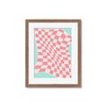 Picture of Pink Checkered Symphony _GroupedProduct_Rectangle_Portrait_Framed_Matted_