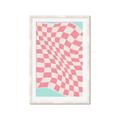 Picture of Pink Checkered Symphony _GroupedProduct_Rectangle_Portrait_Framed_Matted_