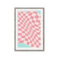 Picture of Pink Checkered Symphony _GroupedProduct_Rectangle_Portrait_Framed_Matted_