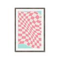 Picture of Pink Checkered Symphony _GroupedProduct_Rectangle_Portrait_Framed_Matted_