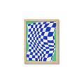 Picture of Blue Checkered Symphony _GroupedProduct_Rectangle_Portrait_Framed_Matted_