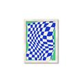 Picture of Blue Checkered Symphony _GroupedProduct_Rectangle_Portrait_Framed_Matted_