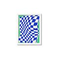 Picture of Blue Checkered Symphony _GroupedProduct_Rectangle_Portrait_Framed_Matted_
