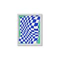 Picture of Blue Checkered Symphony _GroupedProduct_Rectangle_Portrait_Framed_Matted_