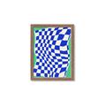 Picture of Blue Checkered Symphony _GroupedProduct_Rectangle_Portrait_Framed_Matted_