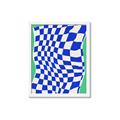 Picture of Blue Checkered Symphony _GroupedProduct_Rectangle_Portrait_Framed_Matted_