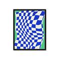 Picture of Blue Checkered Symphony _GroupedProduct_Rectangle_Portrait_Framed_Matted_