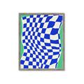 Picture of Blue Checkered Symphony _GroupedProduct_Rectangle_Portrait_Framed_Matted_