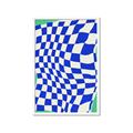 Picture of Blue Checkered Symphony _GroupedProduct_Rectangle_Portrait_Framed_Matted_
